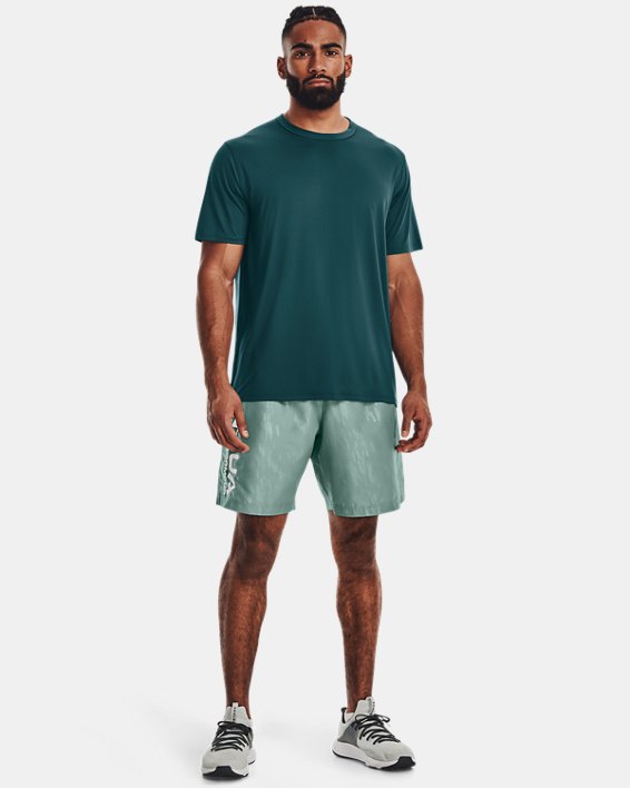 Men's UA Woven Emboss Shorts, Green, pdpMainDesktop image number 2